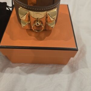 Hermes Gold and Brown Bracelet